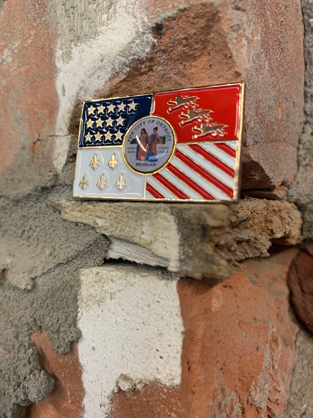 DETROIT FLAG PIN