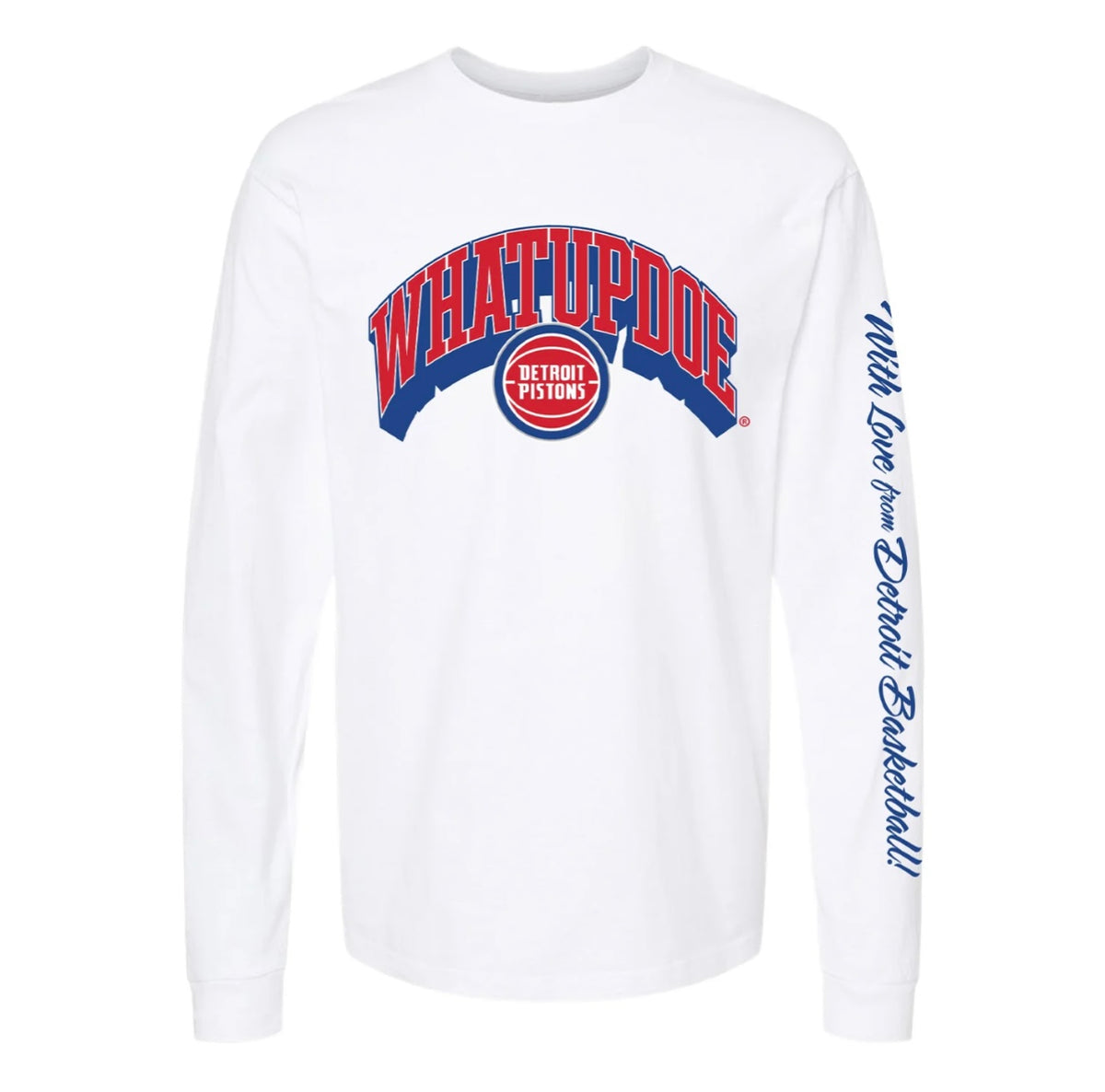 Long Sleeve Steve Detroit Pistons Whatupdoe T- Shirt