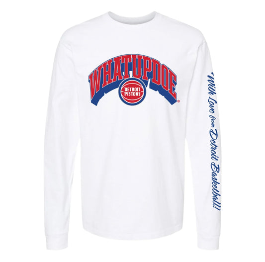 Long Sleeve Steve Detroit Pistons Whatupdoe T- Shirt