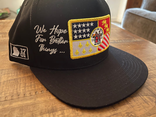 BLACK DETROIT FLAG SNAPBACK HAT