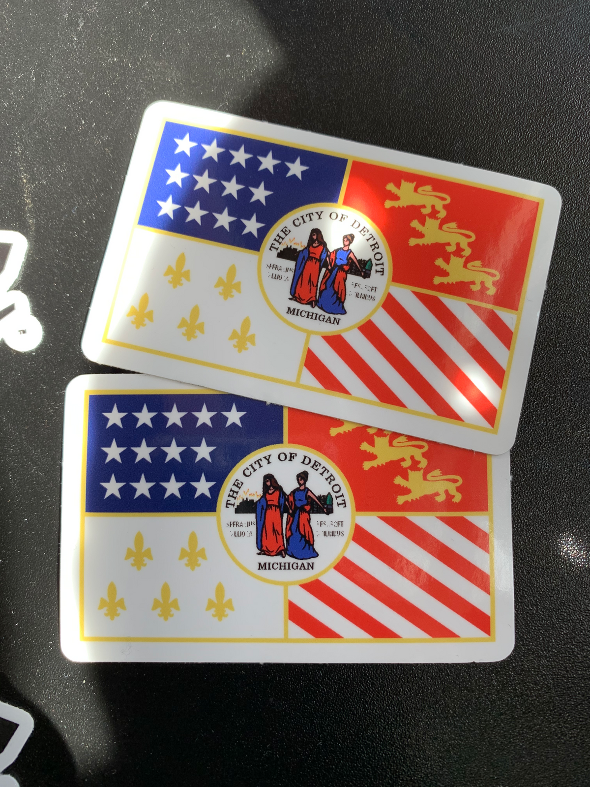 DETROIT FLAG STICKERS